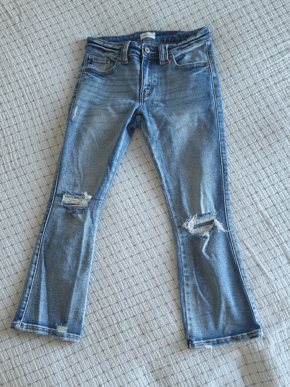 KanCan Light Blue Distressed Flare Jeans 5/26